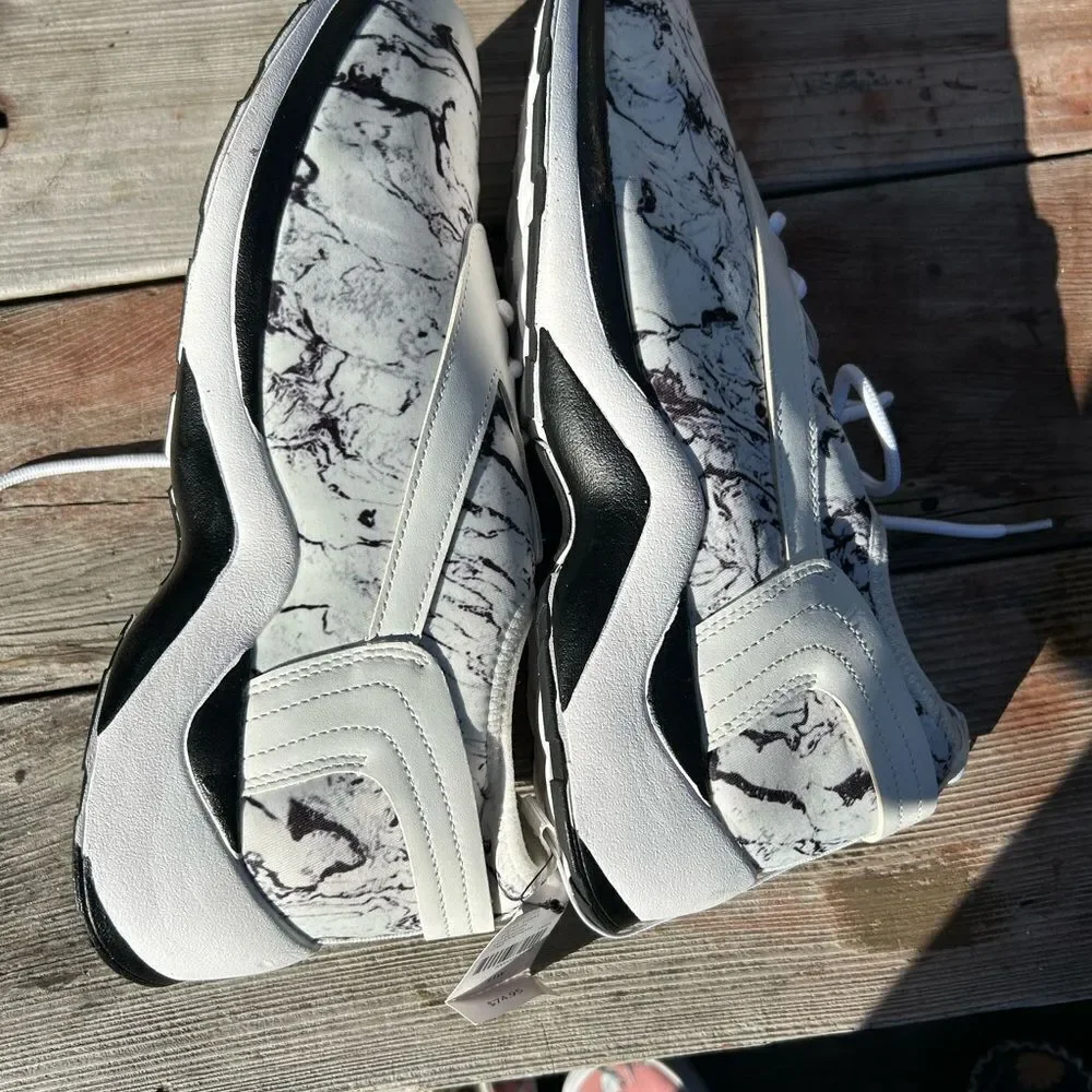 LIVI Dream Cloud Jogger Black & White Ink Blot Sneakers Lane Bryant NWT 11W